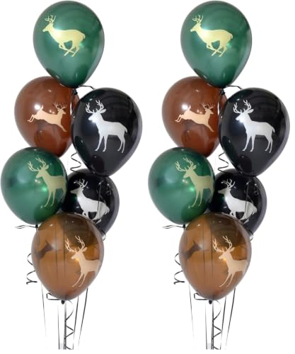 Image of Havercamp Next Camo Party Bucks Latex Balloons | 6 Count | Great for Hunter Themed Party, Camouflage Motif, Birthday Event, Graduation Party, Father's Day Celebration (Pack of 2)