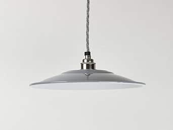 L'Industrie De L'abat-jour En émail – Usine Lampe 36 Cm Noir – 2. Choix, Émail, Lampenschirm & Messingfassung Gold, E27 60.00 W