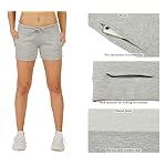 icyzone Damen Sweatshorts Kurze Hose Jogginghose Sport Laufen Shorts mit Taschen – Bild 5