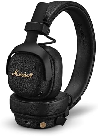 Marshall ワイヤレスノイズキャンセリングオンイヤーヘッドホン Milton A.N.C ブラック Bluetooth / 連続再生50時間 / 通話対応 【国内正規品】