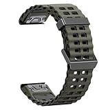 Quickfit 26mm Watch Bands for Garmin Fenix 8 51mm/7X/6X/5X, Sports Ocean Silicone Bands Compatible with Garmin Fenix 8 Pro 51mm/7X Pro/6X Pro/5X Plus/3/3HR/Descent MK1/MK2i Smartwatches