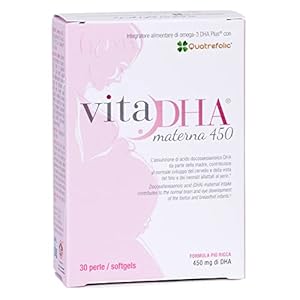 NIEUW VitaDHA® Materna | 450 mg omega-3 DHA voor zwangerschap en borstvoeding | met Quatrefolic®-methylfolaat, drie keer…