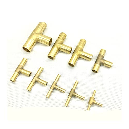ezqnirk 1PCS Brass Barb Pipe Fitting Connector for Hose Copper Pagoda Water Tube Fittings,T,OD 4mm
