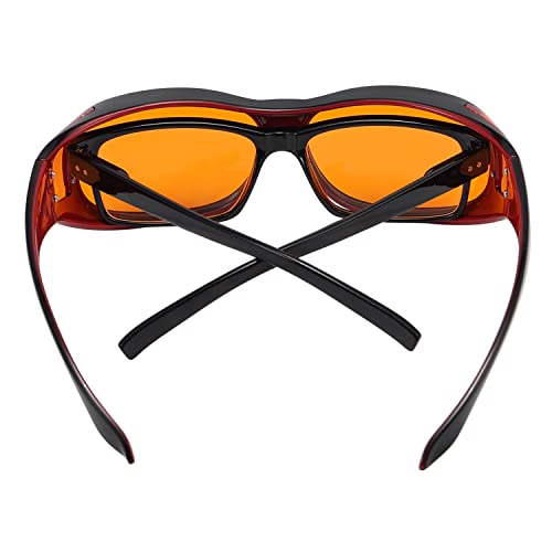 Image of Eyekepper 100% Blue Light Reduction,Fitover Anti-Blue Blocking Computer Glasses with Extra Amber Lens