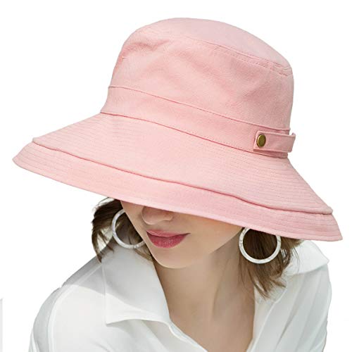 La Mejor Lista de Pamelas para Mujer - los preferidos. 41 Somaler - Sombrero de sol para mujer, rosa, talla �nica