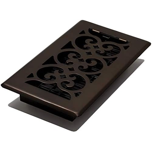 Decor Grates SPH408-RB Floor Register, 4x8 Inches, Rubbed Bronze Finish