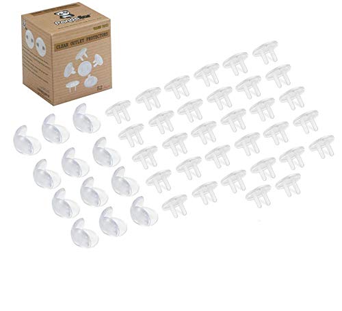 PandaEar Baby All in One Safety Proofing Kit Set|12 Clear Adhesive Soft Gel Corner Guard Protectors|32 Outlet Plug Covers| Easy Installation, for Furniture, Hard Edges, Tables, Electrical Hazards