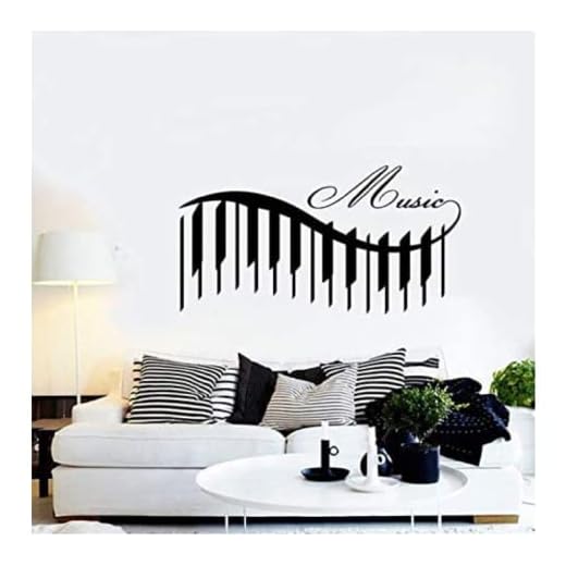 Väggklistermärken väggdekor musik piano vackra låtar avtagbara klistermärken och självhäftande dekal gör-det-själv, vattentät vinyltapet, PVC-konstaffisch 106 x 55 cm