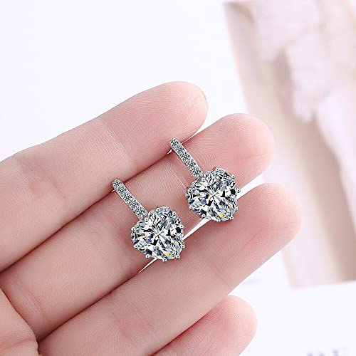Boucles d'oreilles argent sterling femme cristal bijou oreilles perles