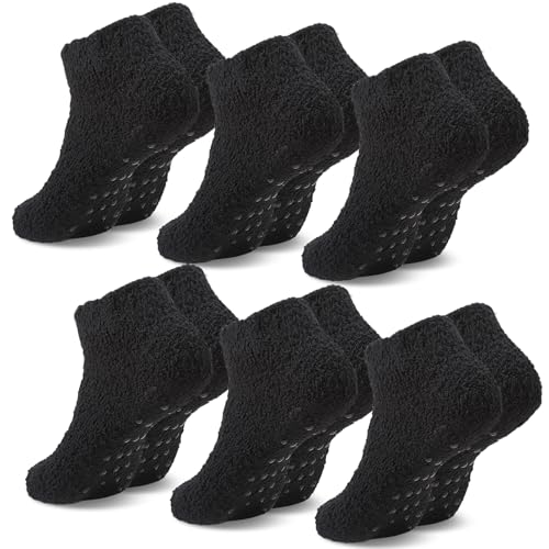 Candcamp 6 Pairs Slipper Fluffy Socks for Women