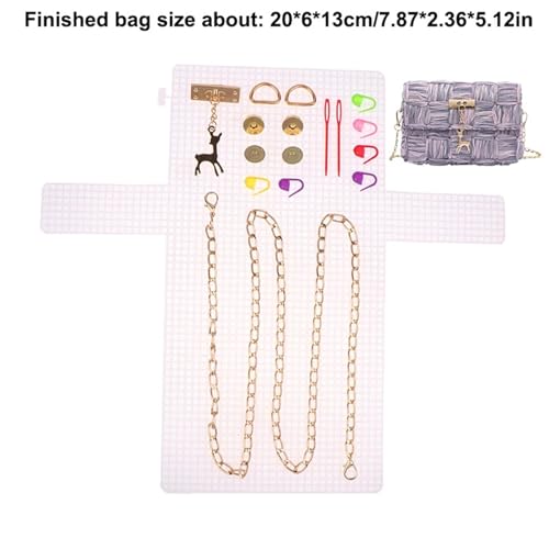 Malla de plástico para tejer sin que el bolso pierda su forma con el kit de manualidades 6