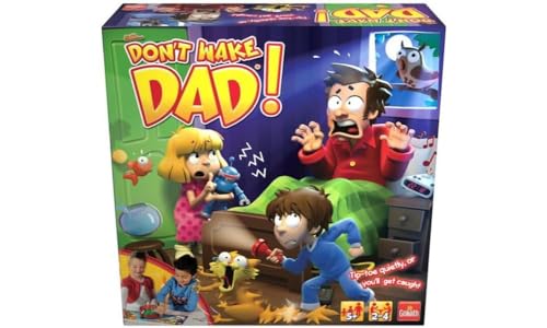 Goliath Games Sshh, Don't Wake Dad! | Tip-Toe Quietly or You'll Get Caught! | Kids Action and Reflex Board Game | For 2-4 Players | Ages 5+