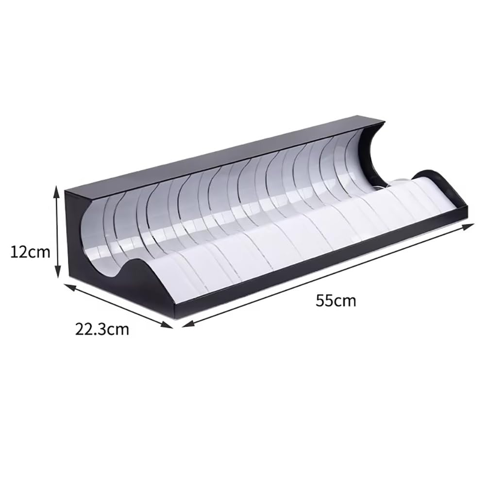 Großer Acryl-Gürtelständer, platzsparender Gürtelhalter für Einzelhandel, Thrift, Boutique, Verkaufsausstellungen, 1 Schicht für 8 Gürtel