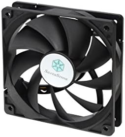 SilverStone SST-FN121-P - FN Series Computer Case Cooling Fan 120mm, Low Noise, High Airflow, 9-bladed, black
