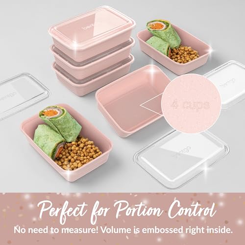 Image of Bentgo Prep 1-Compartment Meal Prep Containers with Lids, 20 Piece Set