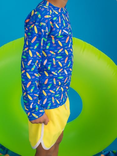 Image of RUGGEDBUTTS Baby /Toddler Boys Long Sleeve Rash Guard Swim Shirt w /UPF 50+