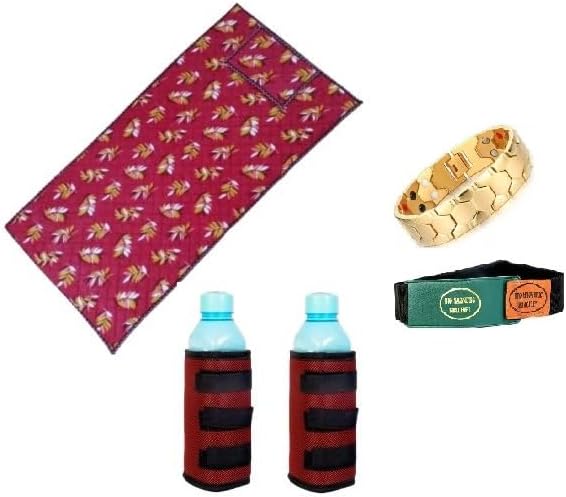 ParaShi® Bio Energy Magnetic Mattress Topper 3 x 6 ft with 1 Pillow Pad | Two Bio Magnetic Water Energy Pad, Hand Bracelet and Hand Belt Combo Kit for Deep Sleep and Pain Relief