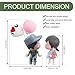 HABNVUON Cute Couple Car Dashboard Decorations, Car Interior Decoration, Cute Cartoon Couple Design Automotive Ornament, Auto Dashboard Ornament Lovely Kissing Boy Girl for Vehicles Home Office (Gray)