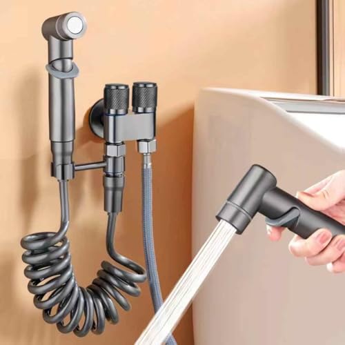 KIT BANHEIRO Ducha Higiênica Torneira Duas Saídas De 1/2 Mm Com Registro Conjunto De Pulverizador