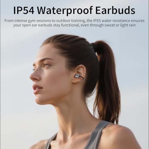 Écouteurs sans fil Bluetooth 6.0 à clipser i50 avec réduction de bruit ENC sport