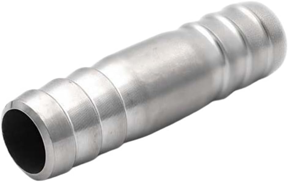 6 8 10 13 14 18 21 22mm Hose Barb Straight Through Two-way 304 Stainless Steel Pipe Connector Length 50mm55mm60mm65mm(17mm x 55mm)