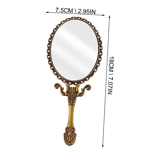 Miroir à main de maquillage compact portable pour retouches rapides en voyage