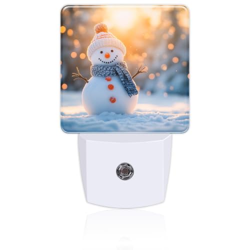Image of Night Light, Dusk to Dawn Night Light Plug in, Christmas Snowman | Christmas Night Light for Kids,0.5w Energy Saving,Sleep Friendly,Nightlight for Hallway Stairway Kitchen Bedroom