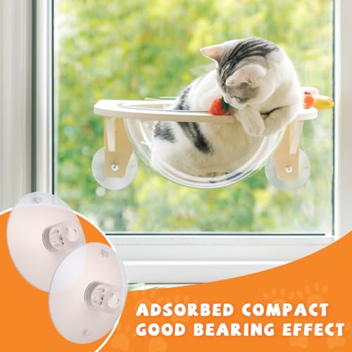 Sankoly SK230812MSSZXP 4 Pieces Cat Window Perch Suction Cup Powerful Cat Window Bed Seat Replacement Suction Cup Clear Pvc Sucker Pads thumb #2