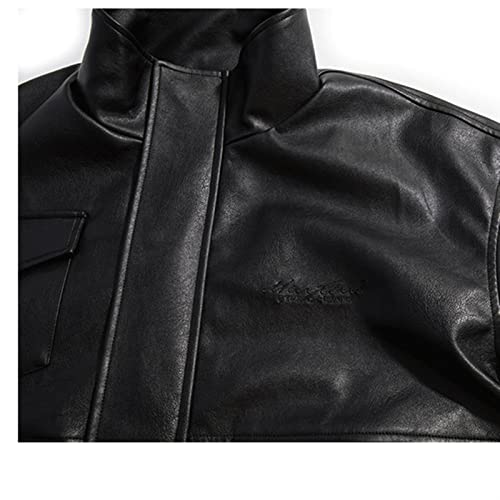 CHUNYU Lederen jas multi-pocket casual losse jas herfst en winter jas Amerikaanse retro - Image 6