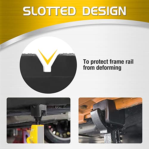 Image of TONDA Jack Stand Pads, Universal Rubber Jack Pad Adapter, Rail Pinch welds Protector, 4 Pack