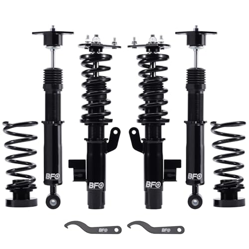 BFO Coilovers for Mazda 3 BK 2004-2009, for Mazda 3 BL 2009-2013, Height Adjustable Coilovers Suspension Kit, Preset Damping Shock Absorber Struts, Lowering Kit Black