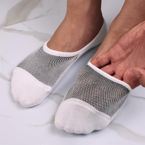 No Show Socks Men 2 Pack Short Socks Non Slip Low Cut Invisible Size 5-11/10-132