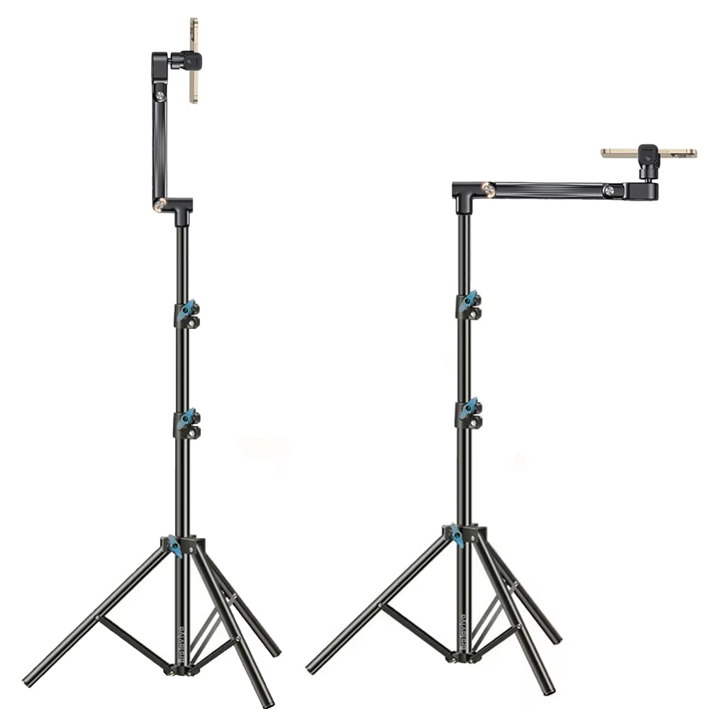 Brolaviya 360-Degree Tripod with Middle Telescopic Crossbar Long arm Stick, 190cm top Height, for Photography & Videography, Ideal for Live Streaming, Overhead Tripod Stand with Mobile Bracket — Amazon image 10