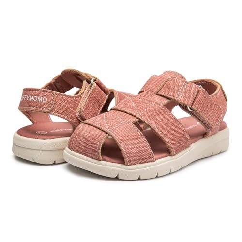 Image of Luffymomo Toddler Kids Closed Toe Fisherman Sandals | Boys Girls Lightweight Shoes,Adjustable Beach Summer Sandal