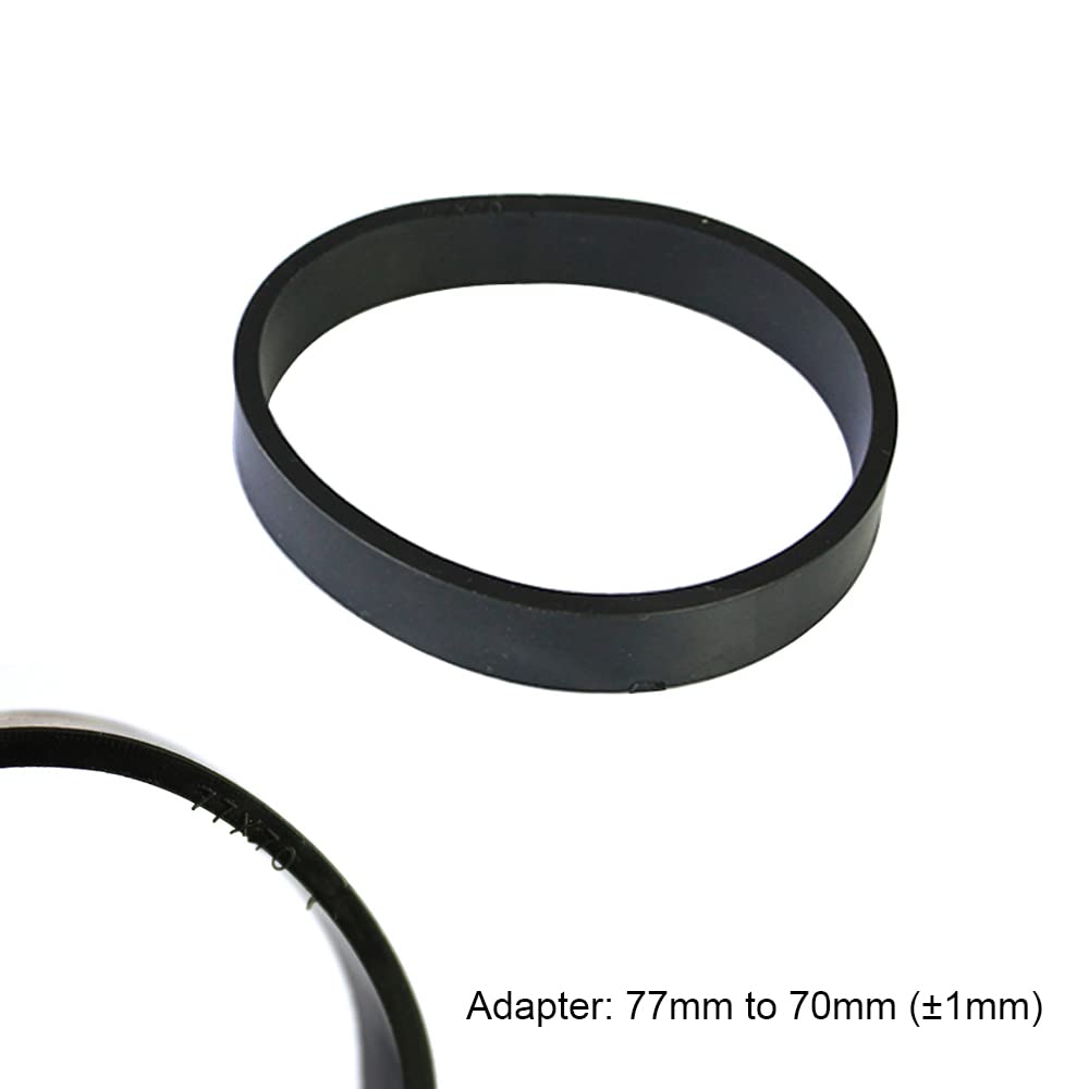 Bague Réductrice En Caoutchouc Pour Filtre à Air - Adaptateur 76mm (3") Vers 60mm/63mm/70mm - Universel