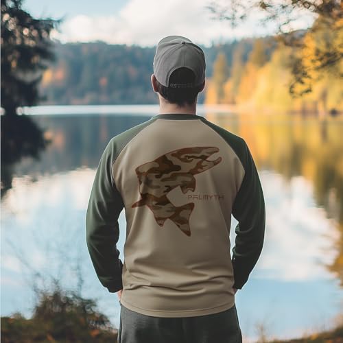 Palmyth Fishing Shirts for Men Long Sleeve Sun Protection UV UPF 50+ T-Shirts Performance Quick Dry4