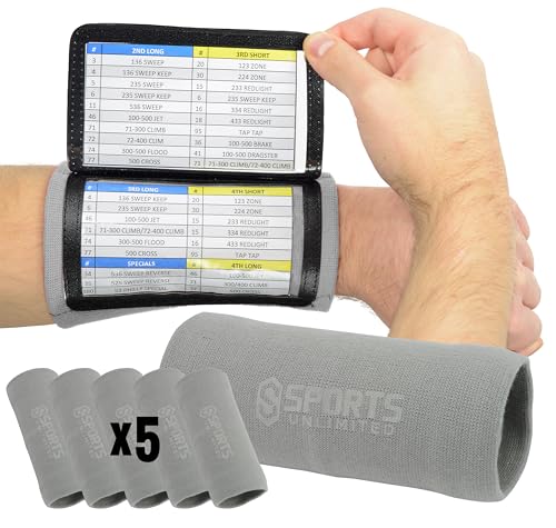 Image of Sports Unlimited Youth Triple Wrist Coach, Football Wristbands for Plays, Baseball Wristbands, QB Arm Bands