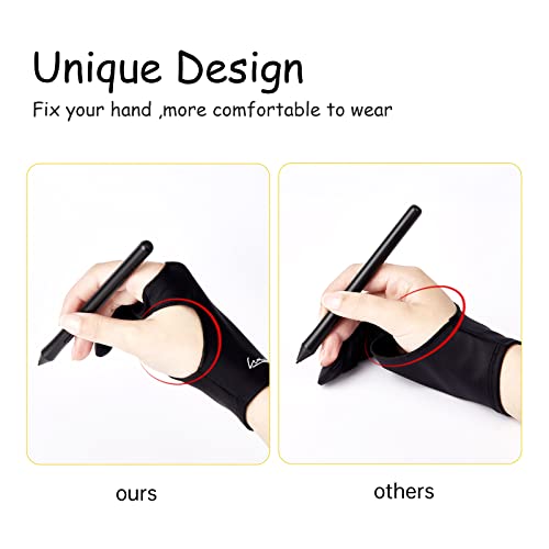 image for WooKoudai Digital Drawing Glove 2 Pack,Artist Glove for Drawing Tablet