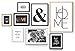 Produktbild 8er Poster Set in verschiedenen Größen! 10x15, 13x18, A4 und A3. Wanddeko von MARELLE. Beste Poster, Wandbild, Spruchbilder, schwarz weiß, Geschenk, Gallery Wall, Komplett Set 2563