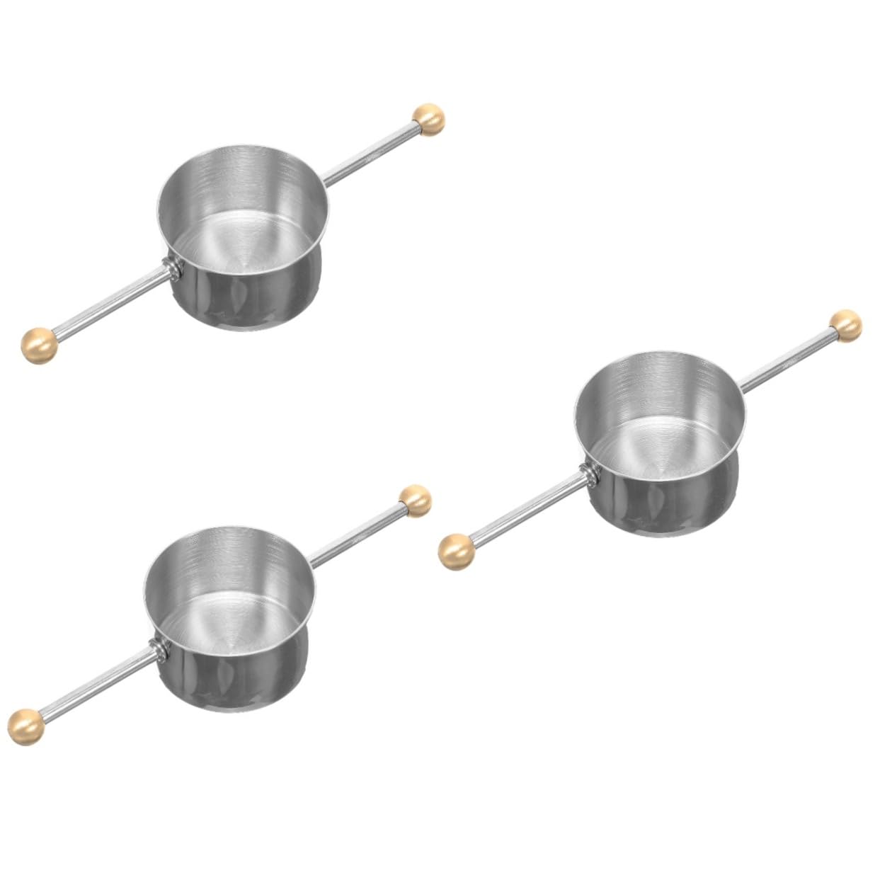 Healeved 3pcs Binaural Wine Measurer Liquid Baking Measuring Cups Oil Measuring Jug Measuring Cups for Alcohol Measuring Beakers Stainless Measuring Cups Bartender Jigger Stainless Steel