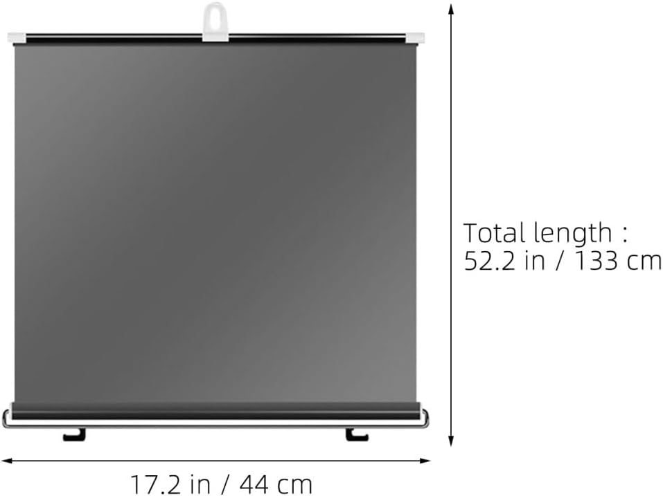 Car Windshield Sunshade Retractable Front Window Visor with 3 Suction Cups and Hooks, Black 45x125cm Vehicle Sun Shade for UV Protection and Heat Insulation, Automotive Interior