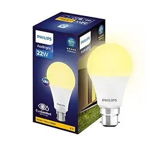 PHILIPS 22-watt LED Bulb |AceBright High Wattage LED Bulb|Base: B22 Light Bulb for Home | Warm White, Pack of 1