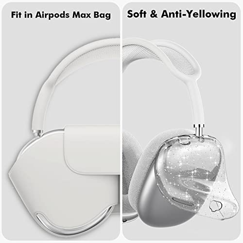 NIUTRENDZ Clear Case for AirPods Max - Soft TPU Case Transparent Protective Case 【Anti-Fingerprint, Anti-Scratch & Anti-Dust】