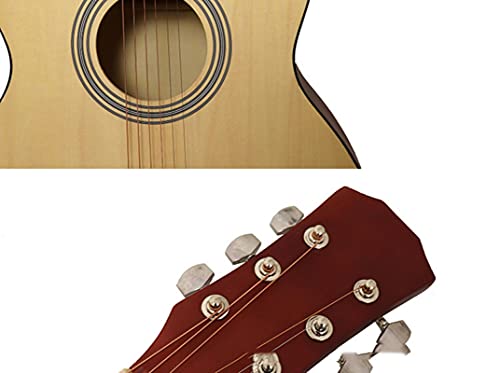 MLOPPTE Guitare,40 pouces guitare acoustique en bois pour débutants étudiants formation tilleul 6 cordes instruments de musique folk 40 pouces marron - Les Beatles, Paul McCartney, John Lennon, RIngo Starr, George Harrison MLOPPTE Guitare,40 pouces guitare acoustique en bois pour débutants étudiants formation tilleul 6 cordes instruments de musique folk 40 pouces marron – Image 7