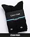 Calvin Klein Men’s Athletic Socks - 5 Pack Cushioned Crew Socks for Men - Soft, Breathable & Durable with Arch Support for All-Day Comfort, Sports, Workouts & Everyday Wear, Size 7-12, Black