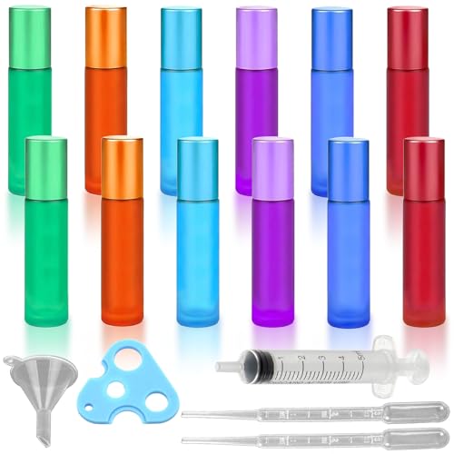 GESDYO 12 botellas de cristal enrollables para aceites...