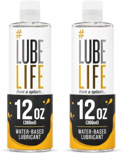 Image of LUBELIFE Water-Based Lube - Personal Lubricant for Men, Women & Couples, Travel Size, Non-Staining, Easy Clean-Up, Toy-Safe, 12 Fl Oz (Pack of 2)