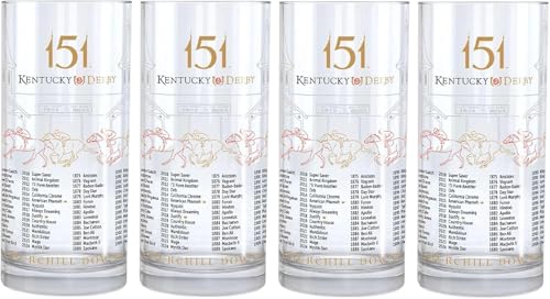 2025 Mint Julep Glass 12oz - 151th Running of the at Churchill Downs - Pack OF 4