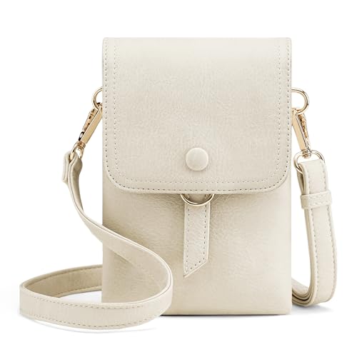 Kiss Sea Shoulder Handbag for Women PU Leather Cell Phone Bag Multi-Compartment Wallet Purse for...