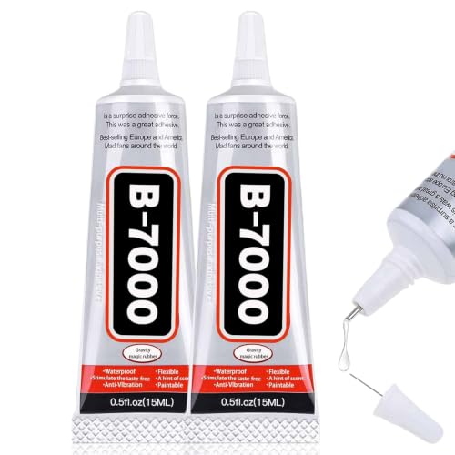 2PCS B7000 Glue Rhinestone Bedazzling Kit Glue Gem Glues Instant Adhesive for Metal Stone Glass Wood Beads - Transparent Multi-Function Glues Paste